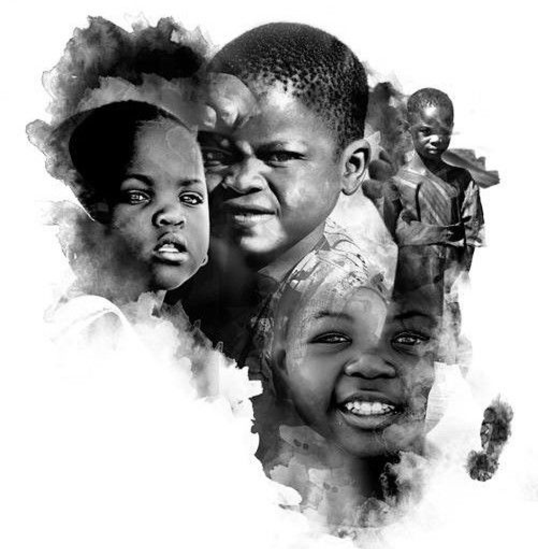Children from around the world looking hopeful